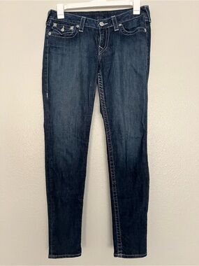 True Religion Women's Dark Indigo Skinny Jeans